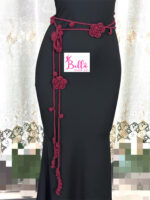 Ceinture de taille en maille - rouge – Image 3