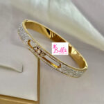 Bracelet avec strass - doré (acier inoxydable)