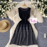 Mini Robe sans manches - noir blanc – Image 5