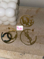 Boucles d’oreilles cerceaux Chanel - doré (acier inoxydable) – Image 3