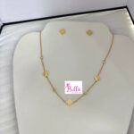 Ensemble de bijoux collier + bracelet + boucles d’oreilles louis Vuitton - doré (acier inoxydable) – Image 6