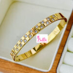 Bracelet double strass - doré (acier inoxydable)