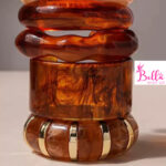 4 Bracelets acryliques - marron