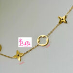 Ensemble de bijoux collier et bracelet Louis Vuitton - doré (acier au titane) – Image 5