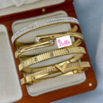 Bracelet link - doré (acier inoxydable) – Image 2