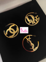 Boucles d’oreilles cerceaux Chanel - doré (acier inoxydable) – Image 5