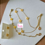 Ensemble de bijoux collier + bracelet + boucles d’oreilles louis Vuitton - doré (acier inoxydable) – Image 5