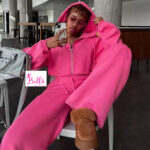 Ensemble pantalon et hoodie - rose – Image 4
