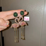 Boucles d’oreilles flamands rose - multicolore