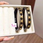 Bracelet Céline - noir doré (l’unité)