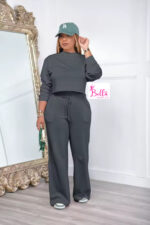 Ensemble pantalon et haut longues manches - gris – Image 3