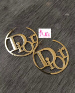 Boucles d’oreilles cerceaux Dior - doré (acier inoxydable) – Image 2