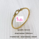 Bracelet fer à cheval - doré (acier inoxydable)