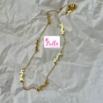 Ensemble de bijoux collier + boucles d’oreilles + bracelet + bague Yves saint Laurent - doré (acier inoxydable) – Image 2