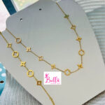 Ensemble de bijoux collier et bracelet Louis Vuitton - doré (acier au titane)