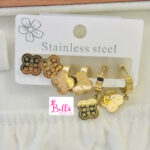 3 paires de Boucles d’oreilles Louis Vuitton - doré (acier inoxydable)