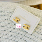 Ensemble de bijoux collier et boucles d’oreilles Céline - doré (acier inoxydable) – Image 4