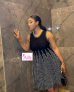 Mini Robe sans manches - noir blanc – Image 4