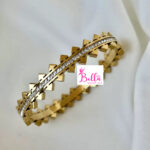 Bracelet flèche avec strass - doré (acier inoxydable)