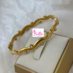 Bracelet avec points en strass - doré (acier inoxydable)