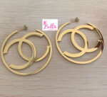 Boucles d’oreilles cerceaux Chanel - doré (acier inoxydable) – Image 6