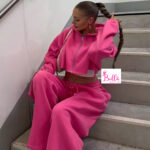Ensemble pantalon et hoodie - rose – Image 3