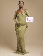 Robe longues manches - verte – Image 6