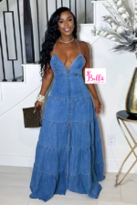 Robe en jeans - bleue – Image 2
