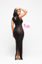 Robe transparente avec perles - noire – Image 5