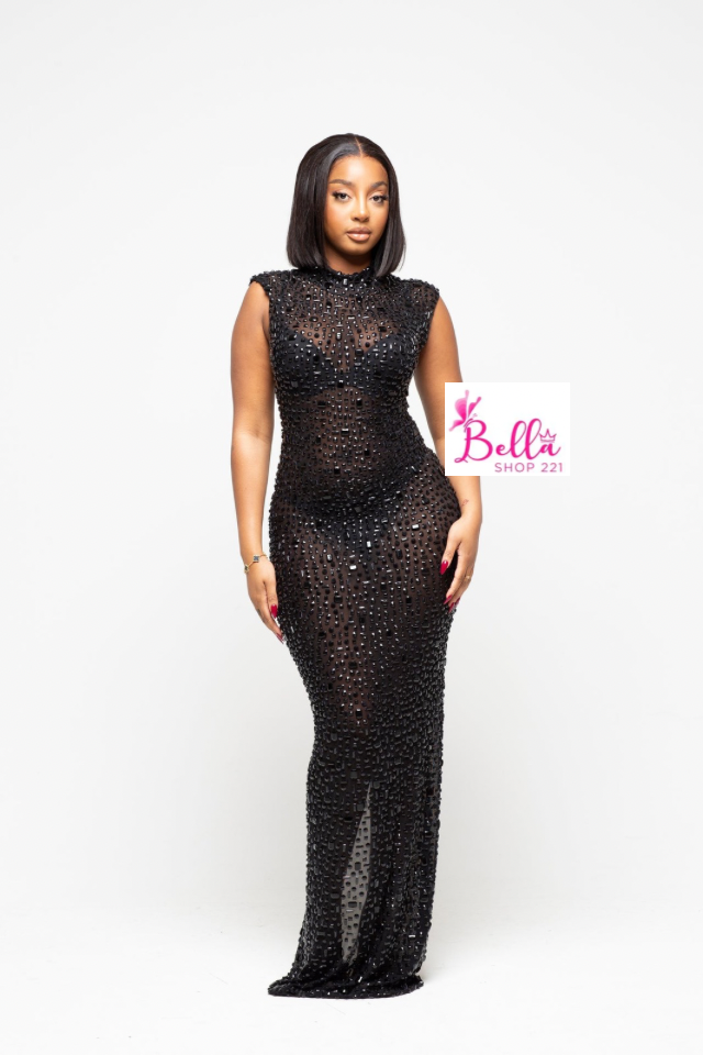 untitled-design-237 Robe transparente avec perles - noire – Image 1