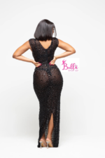 Robe transparente avec perles - noire – Image 2