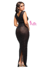 Robe transparente avec perles - noire – Image 8