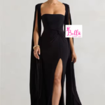 Robe avec manches extra longues - noire