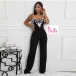 Combinaison bustier - noir blanc – Image 7