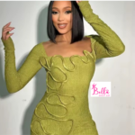 Robe longues manches - verte – Image 3