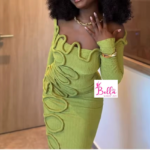 Robe longues manches - verte – Image 2