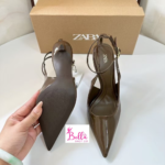 Talons escarpins ouvert Zara - brun olive – Image 3
