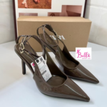 Talons escarpins ouvert Zara - brun olive – Image 4
