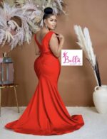 Robe moulante de soirée - rouge – Image 3