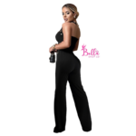 Ensemble pantalon et haut avec ronds doré - noir – Image 4