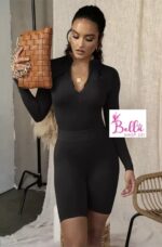 Bodysuit longue manche avec fermeture - noir – Image 5