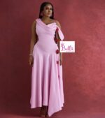 Robe avec détails rose - rose – Image 3