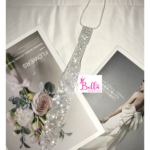 Cravate avec strass - blanche