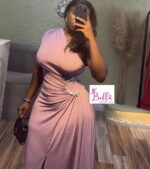 Robe avec boutons sur le côté - rose – Image 2