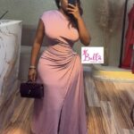 Robe avec boutons sur le côté - rose