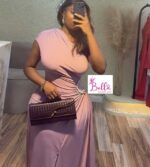 Robe avec boutons sur le côté - rose – Image 3