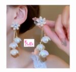 Boucles d’oreilles fleurs - blanc