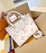 Sac Louis Vuitton - rose blanc – Image 3