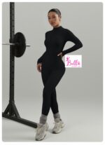 Combinaison longues manches seamless - noire – Image 2