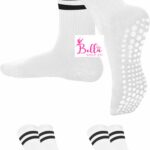 Chaussettes de pilates / yoga anti dérapantes - blanches